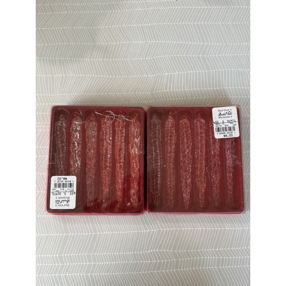 Marshall Fields Vintage Icicle Christmas Ornaments PLEASE READ